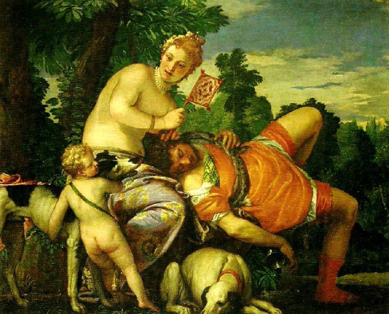 Paolo  Veronese venus and adonis Spain oil painting art